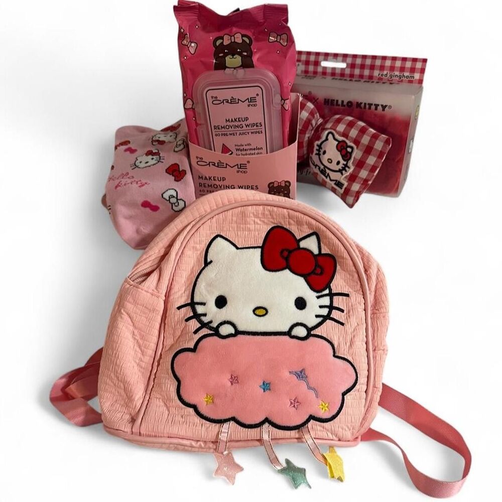 Women's Pink Comfy Corduroy Kitty Knapsack